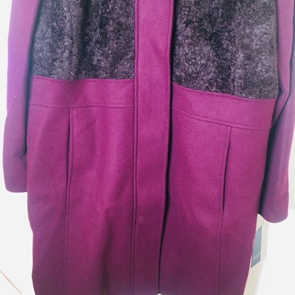 Rachel Roy wool burgundy (wine)coat xl - Picture 10 of 16